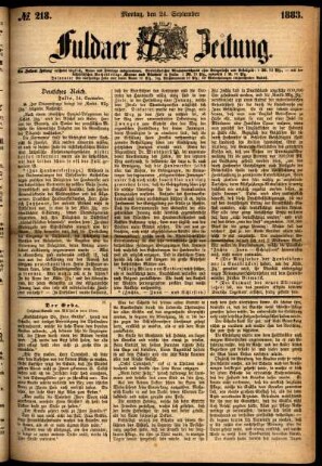 Ausgabe vom Montag, den 24. September 1883.