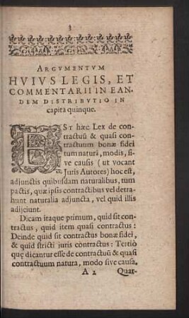 Argumentum huius legis