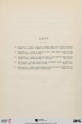 Grès (Nr. 385-389)