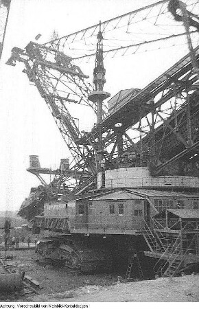 Lauchhammer. Braunkohletagebau. Bagger - Reparaturarbeiten, 1957/59