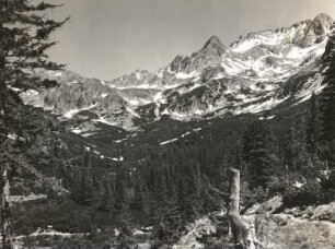 Hohe Tatra. Mengusovska-Tal oberhalb des Popradsker Sees. Blick nach Nordwesten