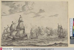 [Seeschlacht; Naval Battle Scene]
