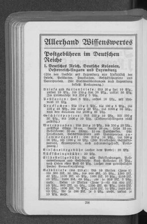Allerhand Wissenswertes.
