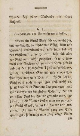 §. 3. Quetschungen und Verrenkungen zu heilen