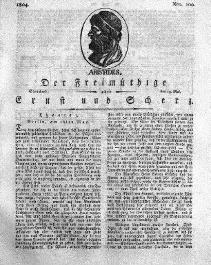Nro. 100., Sonnabend den 19. Mai