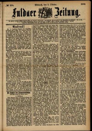 Ausgabe vom Mittwoch, den 03. Oktober 1888.
