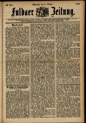 Ausgabe vom Mittwoch, den 03. Oktober 1888.