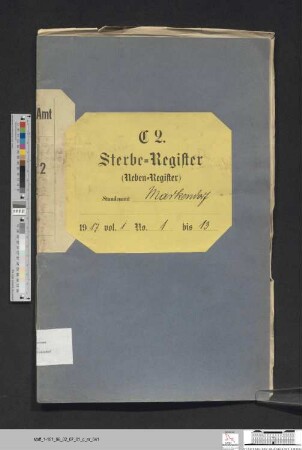 Sterberegister Markendorf 1917