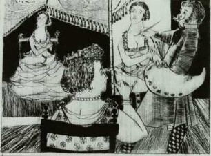 Illustration zum Zyklus 'Das Bildnis' von N.W.Gogol
