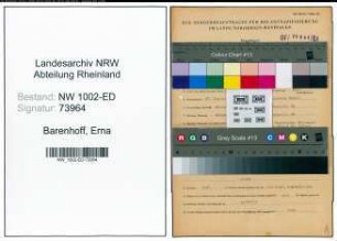 Entnazifizierung Erna Barenhoff, geb. 17.01.1908 (Lehrerin)