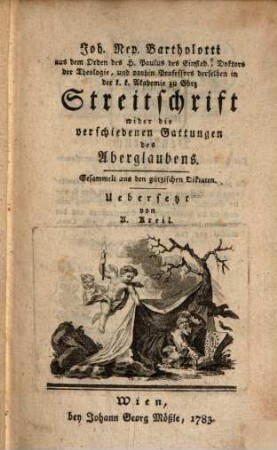 Streitschrift wider die verschiedenen Gattungen des Aberglaubens