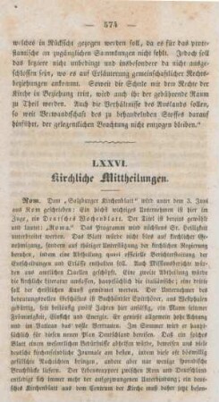 574-576 Kirchliche Mittheilungen