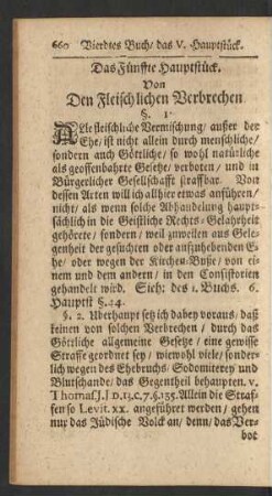 Das Fünffte Hauptstück. Von Den Fleischlichen Verbrechen