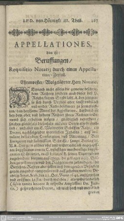 Appellationes, das ist: Beruffungen