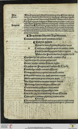 Satyra quinta