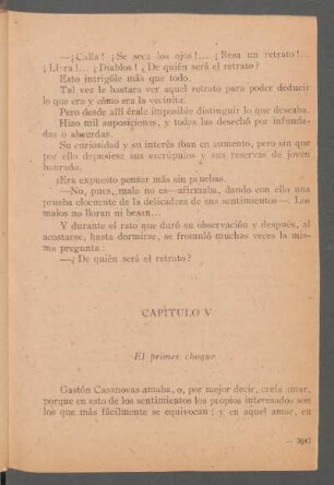 Capítulo V - El primer choque