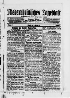 Niederrheinisches Tageblatt : Kempener Volkszeitung : Kempener Zeitung : Lobbericher Tageblatt : Heimatzeitung für den linken Niederrhein