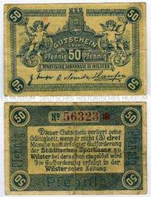 Notgeldschein der Sparkasse Wilster