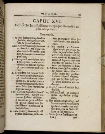 Caput XVI. De Effectu Juris Episocopalis, ejusque Remediis ac Fori Competentia.
