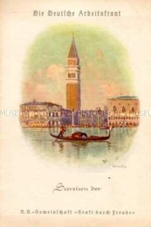Speisekarte der "Wilhelm Gustloff" zur Schiffsreise nach Venedig