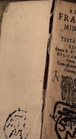 Regula Fratrum Minorum et testamentum S. Francisci