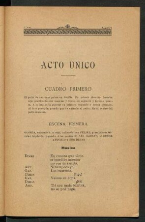 Acto único