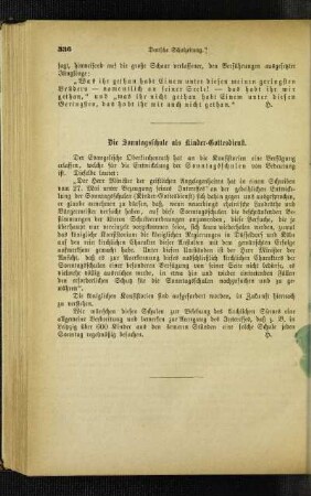 ¬Die¬ Sonntagsschule als Kinder-Gottesdienst