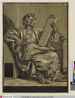 Autre Sibylle [Eine Sibylle im Profil nach rechts gewendet mit einer Schrifttafel]