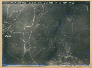 Foto der Stellungen westlich von Moulins (Luftbild)