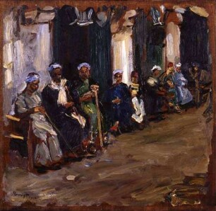 Vor einem Kaffeehaus in Kairo