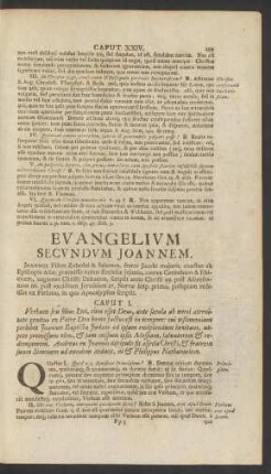 Evangelium Secundam Joannem.