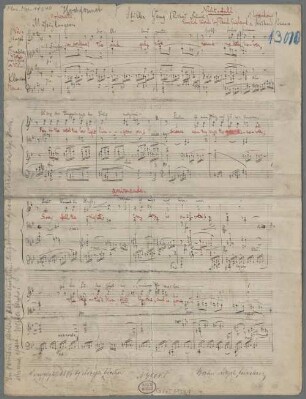 4 Lieder, V, vla, pf, V, vl, pf, op. 31/4, Excerpts, Arr - BSB Mus.ms. 11340 : [caption title:] Stiller Gang (Richard Dehmel) // Richard Strauss
