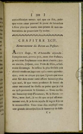 Chapitre XCIV. - Chapitre C.