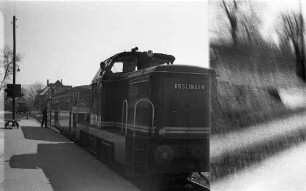 Zug 24/ 308 b, Bahnhof Hechingen, Diesellok V81, Lokführer Josef Simmendinger