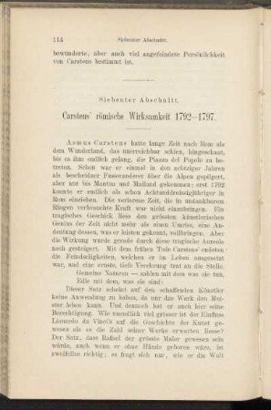 Siebenter Abschnitt. Carstens' römische Wirksamkeit 1792-1797.