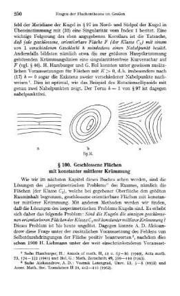 § 100. Geschlossene Flächen mit konstanter mittlerer Krümmung