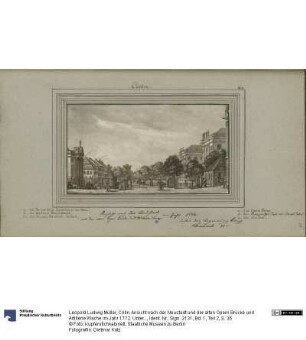 Cölln. Ansicht nach der Neustadt und der alten Opern Brücke und Artillerie Wache im Jahr 1772. Unter der Regierung König Friedrich IIten.