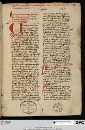 Johannes Rigaldi, Compendium theologiae