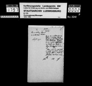 Schuldenwesen der Kirchenpflege Roßfeld