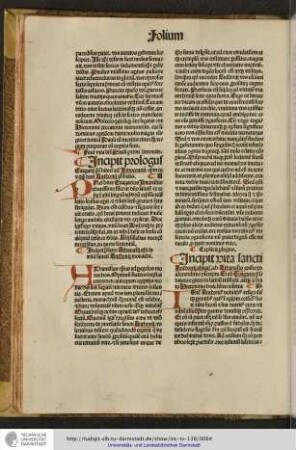 Igitur Anthonius nobilibus religiosisque parentibus natus in Egipto oriundus fuit...