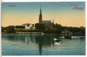 Chemnitz. Schlossteich, Schlosskirche