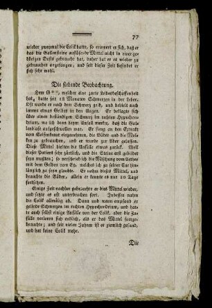 Die siebende Beobachtung.