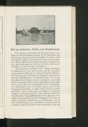 Kiel als Industrie-, Hafen- und Handelsstadt.