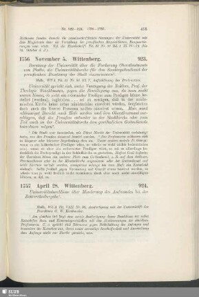 924. 1757, April 28. Wittenberg