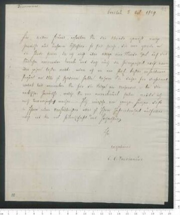 Brief von Ludolf Christian Treviranus an Adelbert von Chamisso