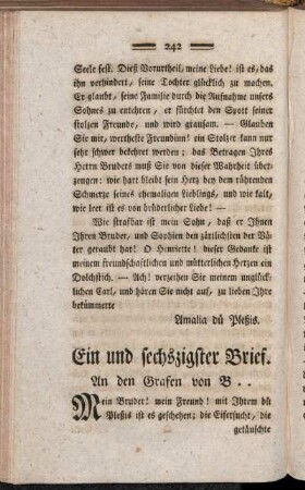 Ein und sechszigster Brief - Siebenzigster Brief