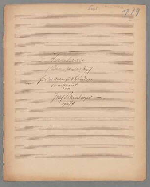 Fantasie (Präludium , Intermezzo und Fuge) für das Clavier zu 4 Händen - BSB Mus.ms. 4745-7