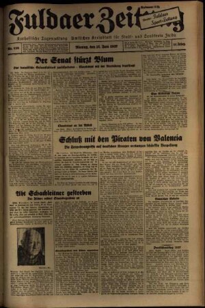 Ausgabe vom Montag, den 21. Juni 1937.