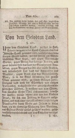 Von dem Gelobten Land