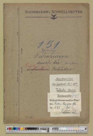 Bestrafungen: Englische und französische Besatzungsbehörden (zwei Einzelfälle)
